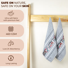 Oriental 450 GSM Hand Towel Set Of 2 | Ultra Soft & Highly Absorbent Towels