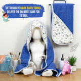 Rangoli 100% Cotton Baby Towel for New Born | Soft & Skin-Friendly Baby Bath Towel (Pack of 2) - Rangoli