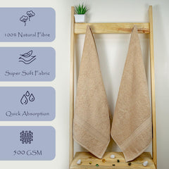 Trio 100% Cotton Bath Towel Set of 2 (550 GSM)