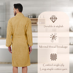 Rangoli Sunshine 500 GSM Cotton Bathrobe For Men