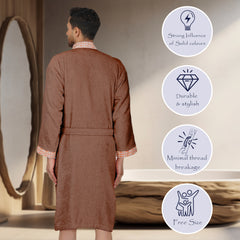 Rangoli Sakura Cotton Adult Bathrobe for Men 550 GSM