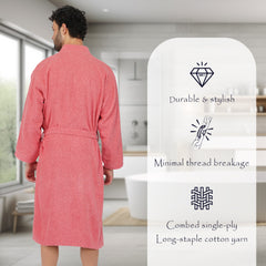 Rangoli Noble Cotton Adult Bathrobe for Men 400 GSM