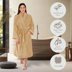 Canningvale  550 GSM Cotton Bathrobe  for Women