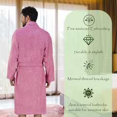 Rangoli Royal Bamboo Bathrobe for Men | Ultra-Soft & Lightweight | 100% Bamboo Fabric | Highly Absorbent, Eco-Friendly & Breathable