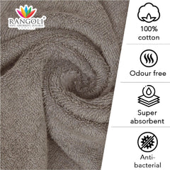 Trio 550 GSM Cotton Hand and Bath Towels Set of 4 - Rangoli