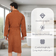 Rangoli Noble Cotton Adult Bathrobe for Men 400 GSM