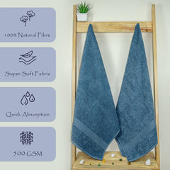 Trio 100% Cotton Bath Towel Set of 2 (550 GSM)