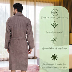 Rangoli Royal Bamboo Bathrobe for Men | Ultra-Soft & Lightweight | 100% Bamboo Fabric | Highly Absorbent, Eco-Friendly & Breathable