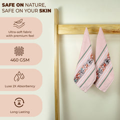 Oriental 450 GSM Hand Towel Set Of 2 | Ultra Soft & Highly Absorbent Towels