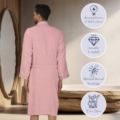 Rangoli Sakura Cotton Adult Bathrobe for Men 550 GSM