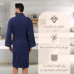 Rangoli Sunshine 500 GSM Cotton Bathrobe For Men