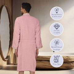 Rangoli Sakura Cotton Adult Bathrobe for Men 420 GSM