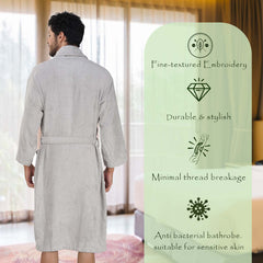 Rangoli Royal Bamboo Bathrobe for Men | Ultra-Soft & Lightweight | 100% Bamboo Fabric | Highly Absorbent, Eco-Friendly & Breathable