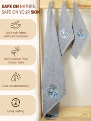 Prima Dream 100% Cotton Towel Set of 3 (Applique Embroidery), 450 GSM