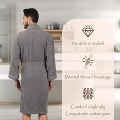 Rangoli Sunshine 500 GSM Cotton Bathrobe For Men