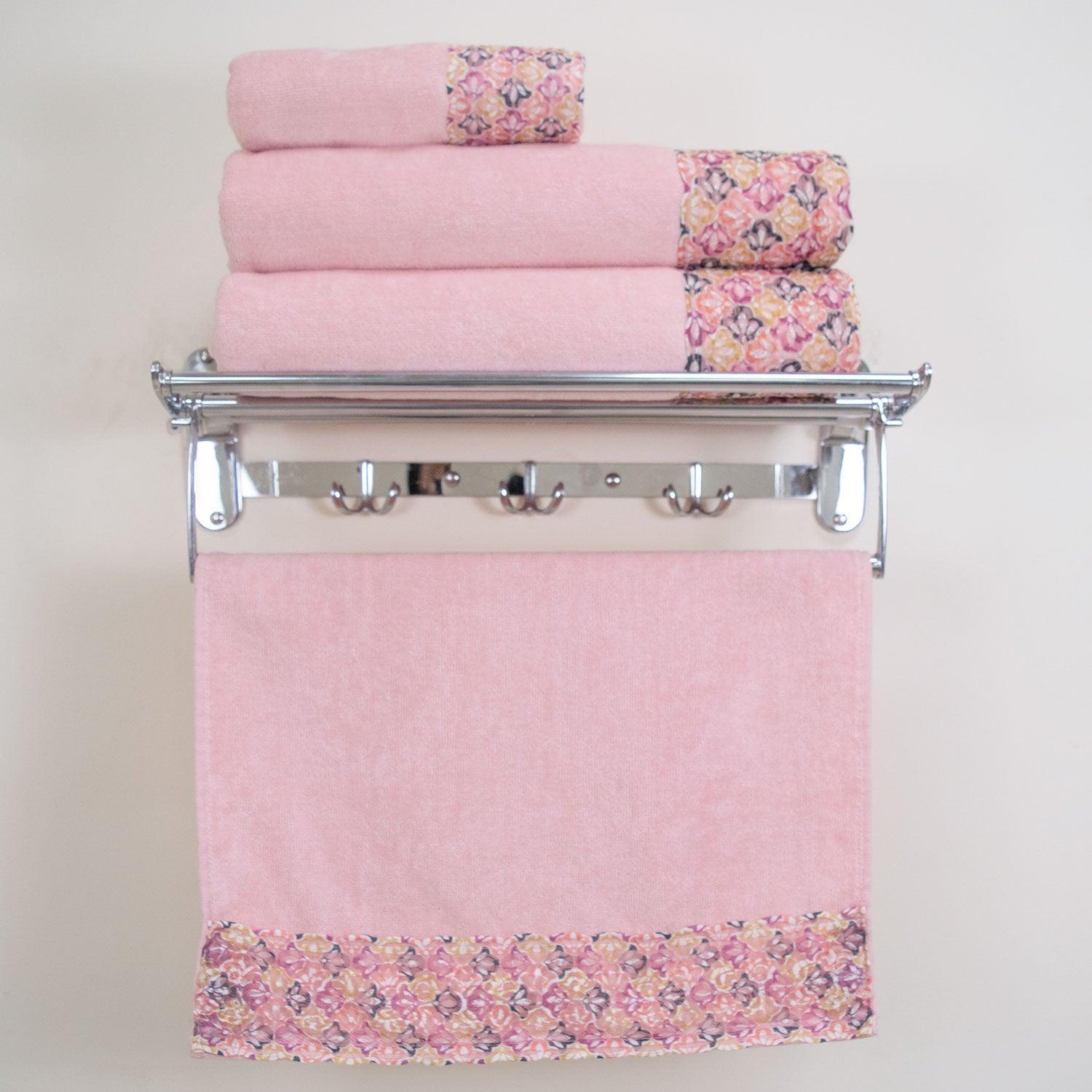 Prima Lace 100% Cotton Bath and Hand Towel Set of 4 | Ultra Soft, Highly Absorbent Luxurious Towels