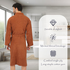 Rangoli Noble Cotton Adult Bathrobe for Men 400 GSM