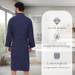 Rangoli Noble Cotton Adult Bathrobe for Men 400 GSM