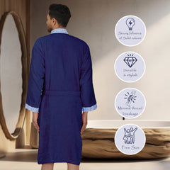 Rangoli Sakura Cotton Adult Bathrobe for Men 420 GSM