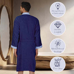 Rangoli Sakura Cotton Adult Bathrobe for Men 550 GSM