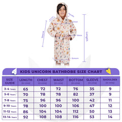 Rangoli Kids Unicorn Cotton Bathrobe 400 GSM for Girls and Boys