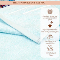 Royal Designed Rajvanshi 440 GSM Cotton Set of 3 (1 Bath & 2 Hand Towels) - Rangoli