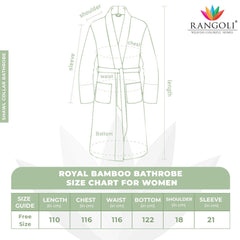 Rangoli Royal Bamboo Bathrobe for Women - Rangoli