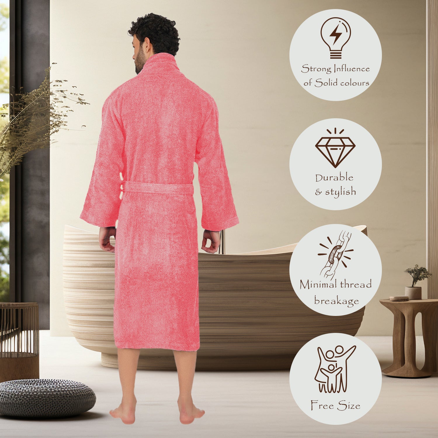 Canningvale 550 GSM Cotton Bathrobe For Men