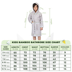 Rangoli Kids Bamboo Hooded Bathrobe | 500 GSM Ultra-Soft & Lightweight | 100% Bamboo Fabric for Gentle Comfort | Highly Absorbent & Breathable | Perfect for Bath, Swim, and Relaxation | Available in Various Sizes