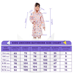 Rangoli Kids Unicorn Cotton Bathrobe 400 GSM for Girls and Boys