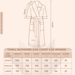 Pinstripe Women 420 GSM Cotton Bathrobe