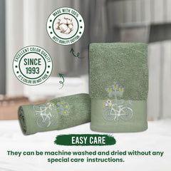 540 GSM Martin Hand Towel Set Of 2 | Ultra Soft & Highly Absorbent Towels - Rangoli