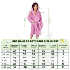 Rangoli Kids Bamboo Hooded Bathrobe | 500 GSM Ultra-Soft & Lightweight | 100% Bamboo Fabric for Gentle Comfort | Highly Absorbent & Breathable | Perfect for Bath, Swim, and Relaxation | Available in Various Sizes