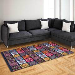 Rangoli Abstract Mandala Design Anti Skid Carpet - Rangoli