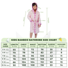 Rangoli Kids Bamboo Hooded Bathrobe | 500 GSM Ultra-Soft & Lightweight | 100% Bamboo Fabric for Gentle Comfort | Highly Absorbent & Breathable | Perfect for Bath, Swim, and Relaxation | Available in Various Sizes