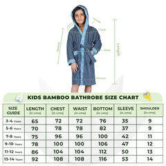 Rangoli Kids Bamboo Hooded Bathrobe | 500 GSM Ultra-Soft & Lightweight | 100% Bamboo Fabric for Gentle Comfort | Highly Absorbent & Breathable | Perfect for Bath, Swim, and Relaxation | Available in Various Sizes