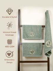 Prima Dream 100% Cotton Towel Set of 3 (Applique Embroidery), 450 GSM