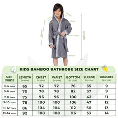 Rangoli Kids Bamboo Hooded Bathrobe | 500 GSM Ultra-Soft & Lightweight | 100% Bamboo Fabric for Gentle Comfort | Highly Absorbent & Breathable | Perfect for Bath, Swim, and Relaxation | Available in Various Sizes