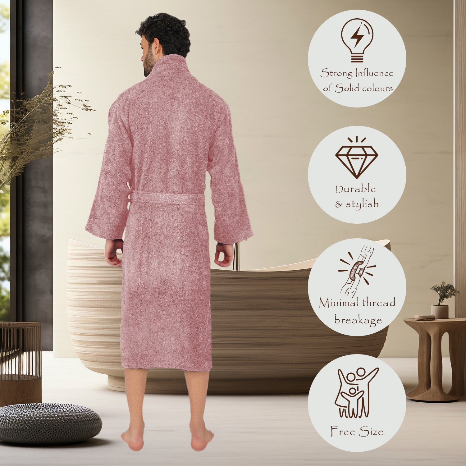 Canningvale 550 GSM Cotton Bathrobe For Men