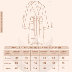 Pinstripe Men 420 GSM Cotton Bathrobe