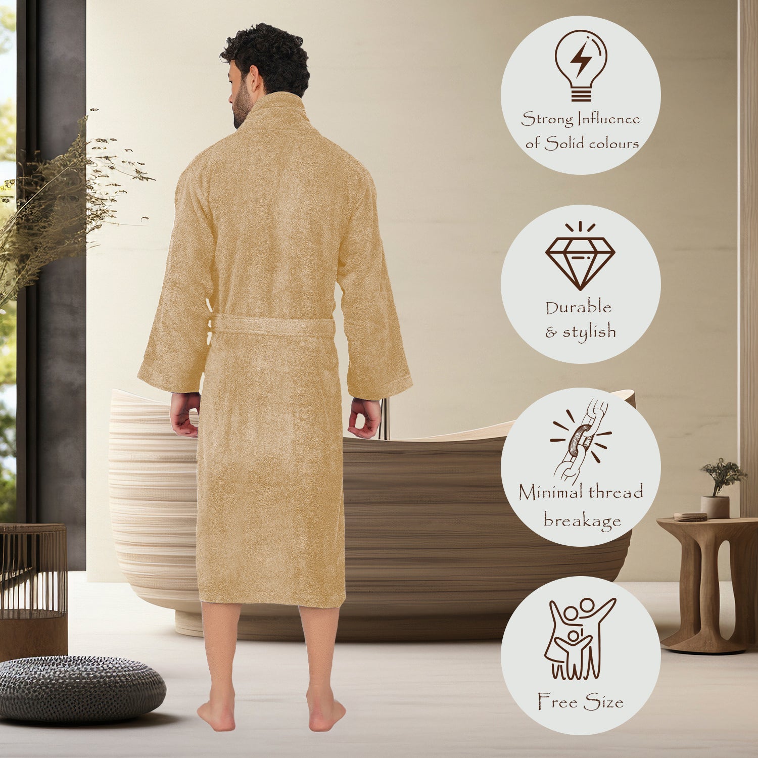 Canningvale 550 GSM Cotton Bathrobe For Men