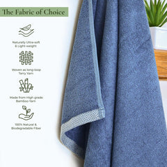 Royal Bamboo 500 GSM Towel Set of 4 | 100% Bamboo (2 Bath Towels + 2 hand Towels) - Rangoli