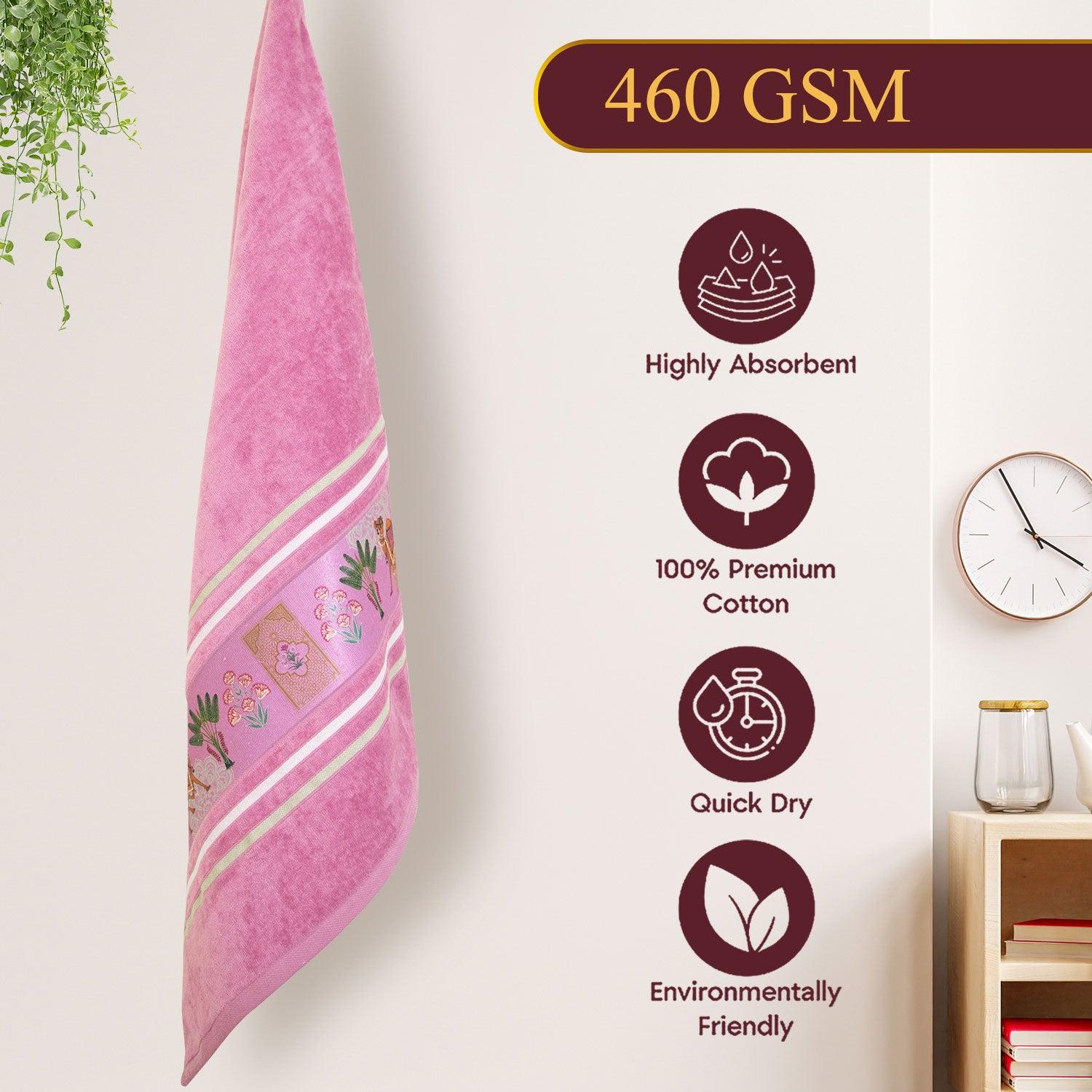 Regal 460 GSM Towel Set Of 3 | Ultra Soft & Highly Absorbent Towels - Rangoli
