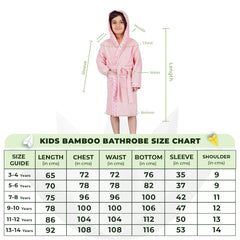 Rangoli Kids Bamboo Hooded Bathrobe | 500 GSM Ultra-Soft & Lightweight | 100% Bamboo Fabric for Gentle Comfort | Highly Absorbent & Breathable | Perfect for Bath, Swim, and Relaxation | Available in Various Sizes