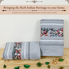 Oriental 450 GSM Hand Towel Set Of 2 | Ultra Soft & Highly Absorbent Towels