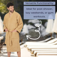 Rangoli Noble Cotton Adult Bathrobe for Men 400 GSM