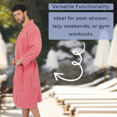 Rangoli Noble Cotton Adult Bathrobe for Men 400 GSM