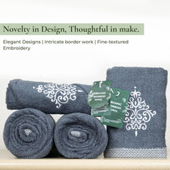 Royal Bamboo 500 GSM Towel Set of 4 | 100% Bamboo (2 Bath Towels + 2 hand Towels) - Rangoli