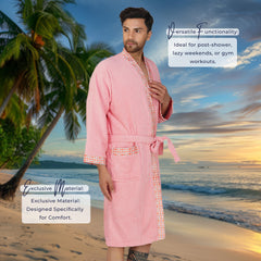 Rangoli Sakura Cotton Adult Bathrobe for Men 420 GSM