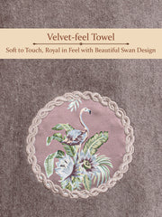 Prima Dream 100% Cotton Towel Set of 3 (Applique Embroidery), 450 GSM